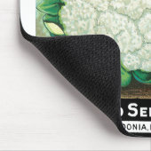  zeepverpakkingslabel kunst, bloemkool Veggies Muismat (Hoek)