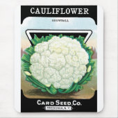  zeepverpakkingslabel kunst, bloemkool Veggies Muismat (Voorkant)