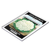  zeepverpakkingslabel kunst, bloemkool Veggies Notitieboek (Linkerzijde)