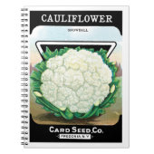  zeepverpakkingslabel kunst, bloemkool Veggies Notitieboek (Voorkant)
