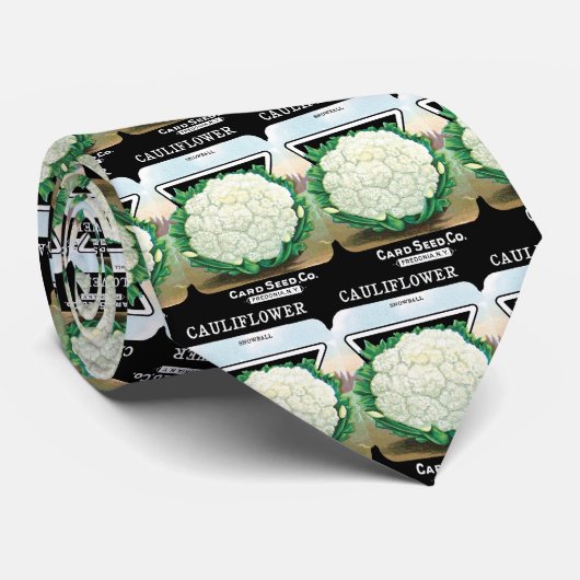  zeepverpakkingslabel kunst, bloemkool Veggies Stropdas (Opgerold)