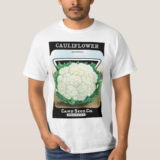 zeepverpakkingslabel kunst, bloemkool Veggies T-shirt (Voorkant)