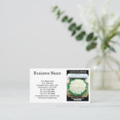  zeepverpakkingslabel kunst, bloemkool Veggies Visitekaartje (Staand voorkant)