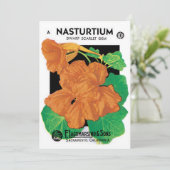zeepverpakkingslabel kunst, Nasturtium bloemen (Staand voorkant)