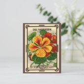  zeepverpakkingslabel kunst, Nasturtium bloemen Briefkaart (Staand voorkant)