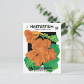  zeepverpakkingslabel kunst, Nasturtium bloemen Briefkaart (Staand voorkant)