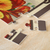  zeepverpakkingslabel kunst, Nasturtium bloemen Legpuzzel (Zijkant)