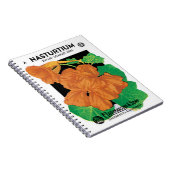  zeepverpakkingslabel kunst, Nasturtium bloemen Notitieboek (Rechterzijde)