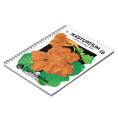  zeepverpakkingslabel kunst, Nasturtium bloemen Notitieboek (Linkerzijde)