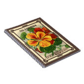  zeepverpakkingslabel kunst, Nasturtium bloemen Notitieboek (Rechterzijde)