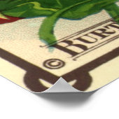 zeepverpakkingslabel kunst, Nasturtium bloemen Poster (Hoek)