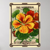  zeepverpakkingslabel kunst, Nasturtium bloemen Poster (Voorkant)