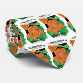 zeepverpakkingslabel kunst, Nasturtium bloemen Stropdas (Opgerold)
