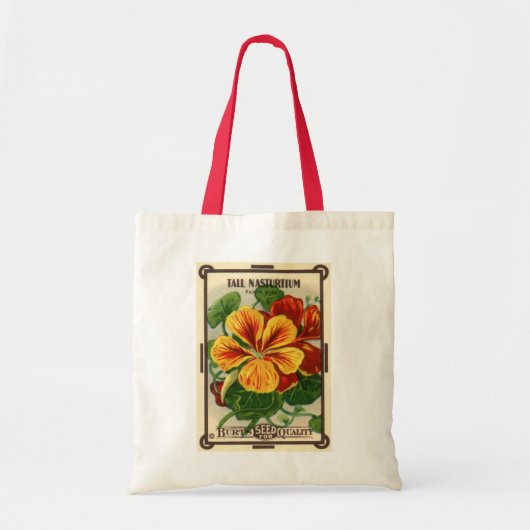  zeepverpakkingslabel kunst, Nasturtium bloemen Tote Bag (Voorkant)
