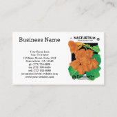  zeepverpakkingslabel kunst, Nasturtium bloemen Visitekaartje (Voorkant)