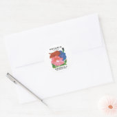  zeepverpakkingslabel kunst, petunia Flowers Ronde Sticker (Envelop)