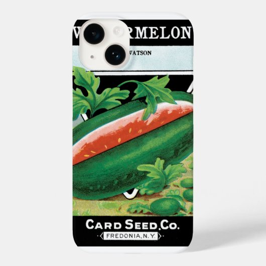  zeepverpakkingslabel kunst, watermeloenen fruit Case-Mate iPhone case (Achterkant)