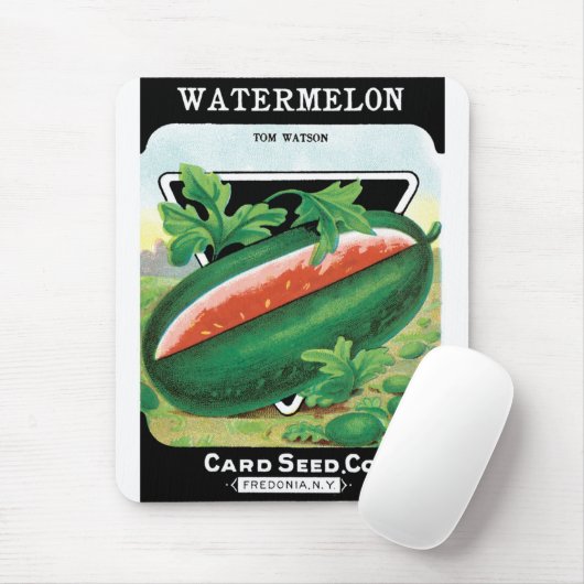  zeepverpakkingslabel kunst, watermeloenen fruit muismat (Met muis)