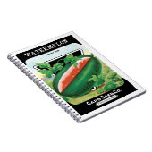 zeepverpakkingslabel kunst, watermeloenen fruit notitieboek (Rechterzijde)