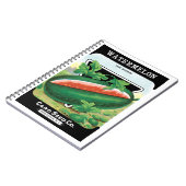 zeepverpakkingslabel kunst, watermeloenen fruit notitieboek (Linkerzijde)