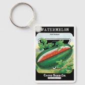 zeepverpakkingslabel kunst, watermeloenen fruit sleutelhanger (Voorkant)