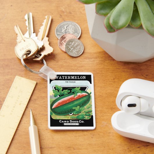 zeepverpakkingslabel kunst, watermeloenen fruit sleutelhanger (Bureau)