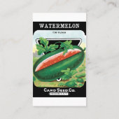 zeepverpakkingslabel kunst, watermeloenen fruit visitekaartje (Achterkant)