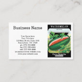 zeepverpakkingslabel kunst, watermeloenen fruit visitekaartje (Voorkant)