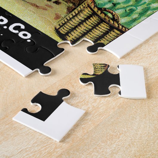  zeepverpakkingslabel kunst, zoete gele corn legpuzzel (Zijkant)