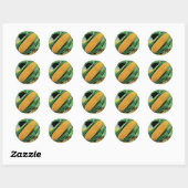 zeepverpakkingslabel kunst, zoete gele corn ronde sticker (Vel)