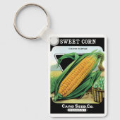 zeepverpakkingslabel kunst, zoete gele corn sleutelhanger (Voorkant)