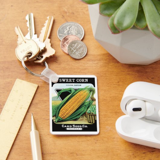 zeepverpakkingslabel kunst, zoete gele corn sleutelhanger (Bureau)