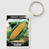 zeepverpakkingslabel kunst, zoete gele corn sleutelhanger (Achterkant)