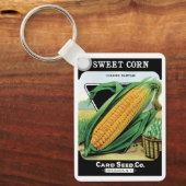 zeepverpakkingslabel kunst, zoete gele corn sleutelhanger (Voorkant)