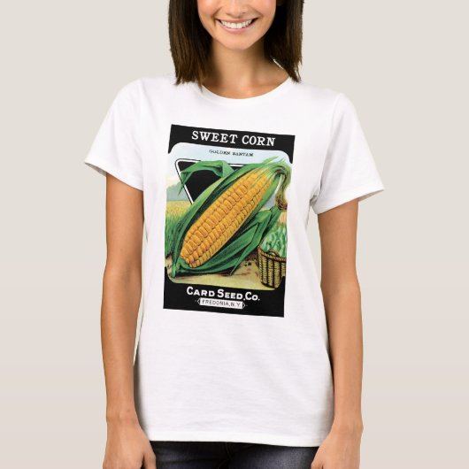  zeepverpakkingslabel kunst, zoete gele corn t-shirt (Voorkant)