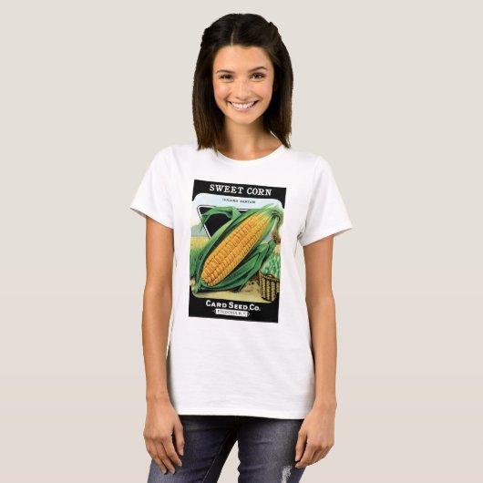  zeepverpakkingslabel kunst, zoete gele corn t-shirt (Voorkant volledig)