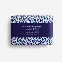 Zeepverpakkingspapier - abstracte blauwe controles