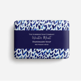 Zeepverpakkingspapier - abstracte blauwe controles flyer