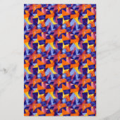 Zeepverpakkingspapier - Blauw en Oranje abstract Flyer (Voorkant)