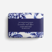 Zeepverpakkingspapier - blauwe en witte dahlia's flyer