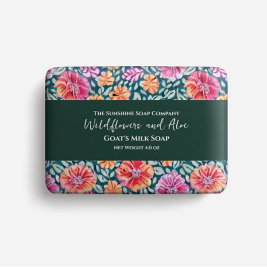 Zeepverpakkingspapier - boho bloemenprint flyer