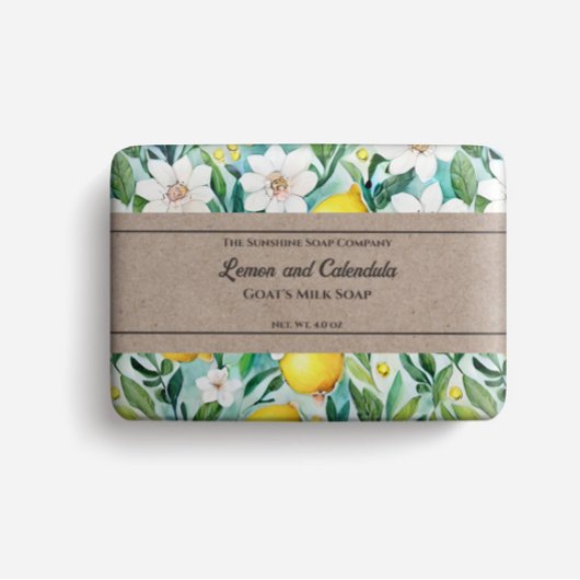 Zeepverpakkingspapier - gele citroenen flyer