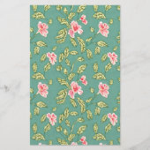 Zeepverpakkingspapier - lichtgroen en roze flyer (Voorkant)