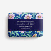 Zeepverpakkingspapier - lila en beige bloemen flyer