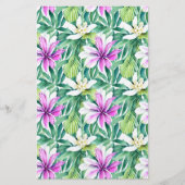 Zeepverpakkingspapier - tropische bloemen flyer (Voorkant)