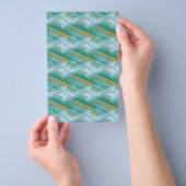 Zeepverpakkingspapier - turquoise en faux gold flyer (Hand)