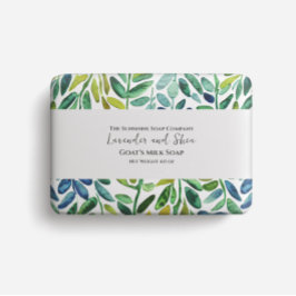 Zeepverpakkingspapier - waterverf groene bladeren flyer