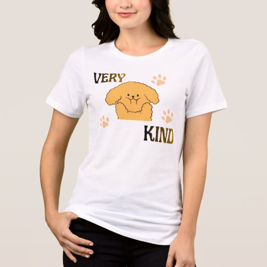 Zeer aardig knuffel puppy Tri-Blend shirt (Voorkant)