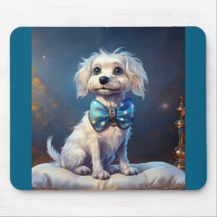 Zeer Aardige Hond Met Blauwe Vlinderdas Muismat