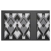 Zeer Art Deco stoffen panelen - Zwart/Grijs (Fat Quarter)